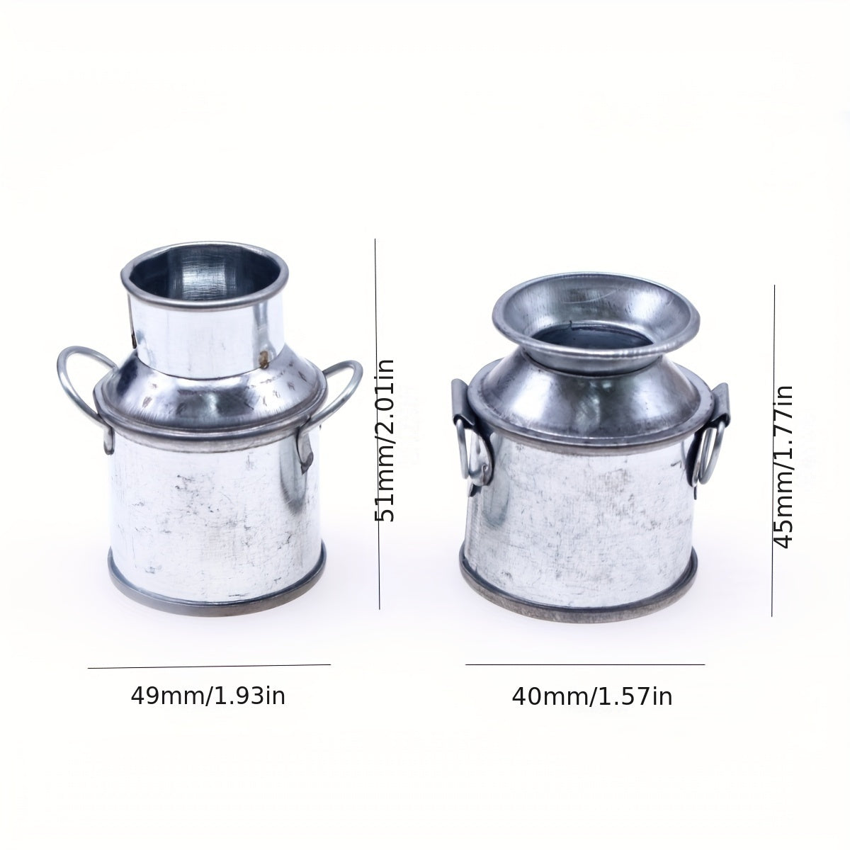 Mini Tin Flower Pot Gardening Scene Small Milk Pot Iron Bucket Flower Arrangemen