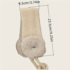 Blocked Plush Ear Muffs Women'S Winter Warm Anti Cold Cycling Ear Covers