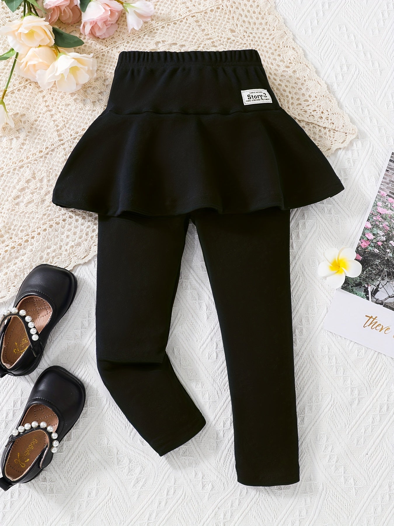 Girls Logo Skort Legging Slim Fit Culottes