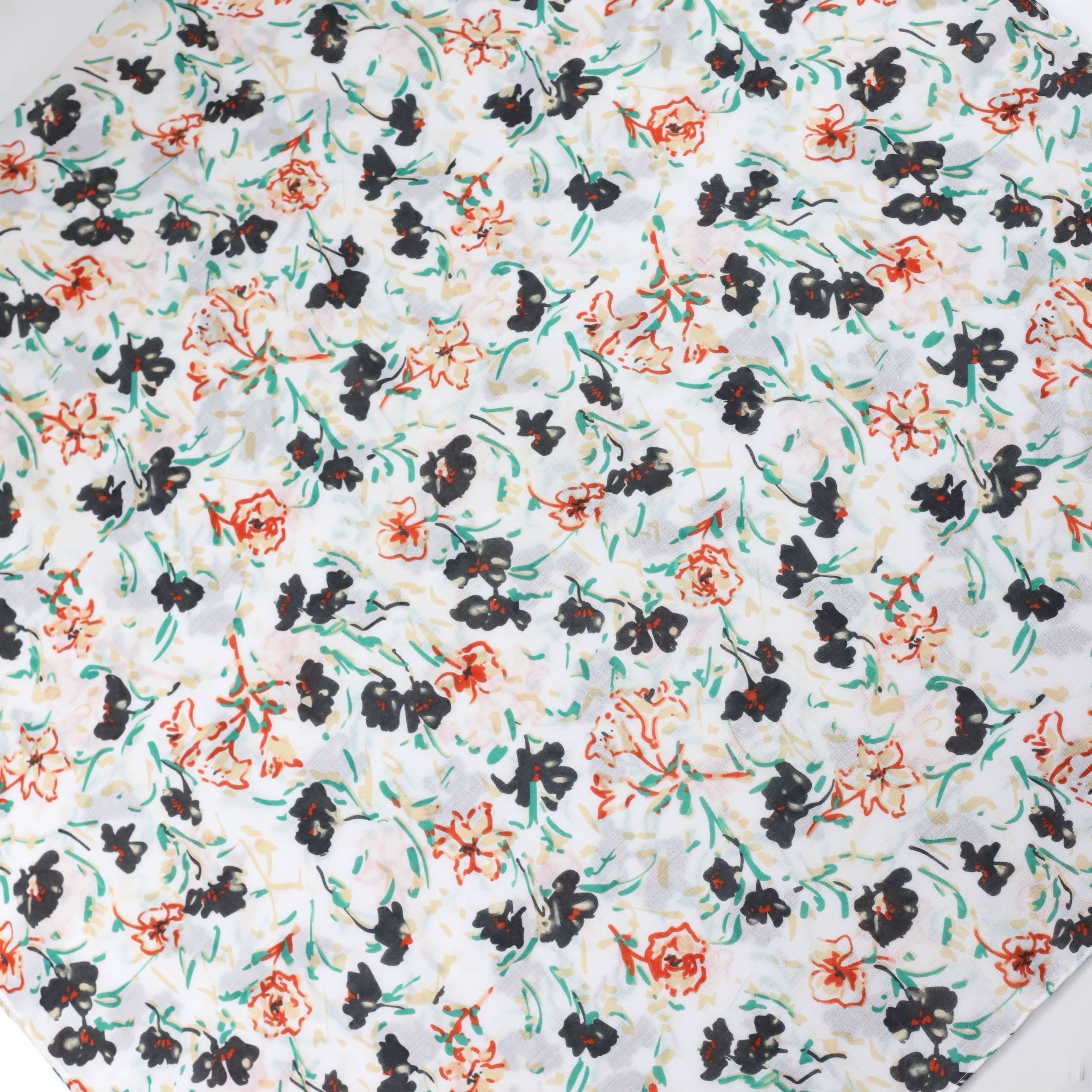 Floral Print Scarf Boho Tassel Shawl Classic Head Wrap
