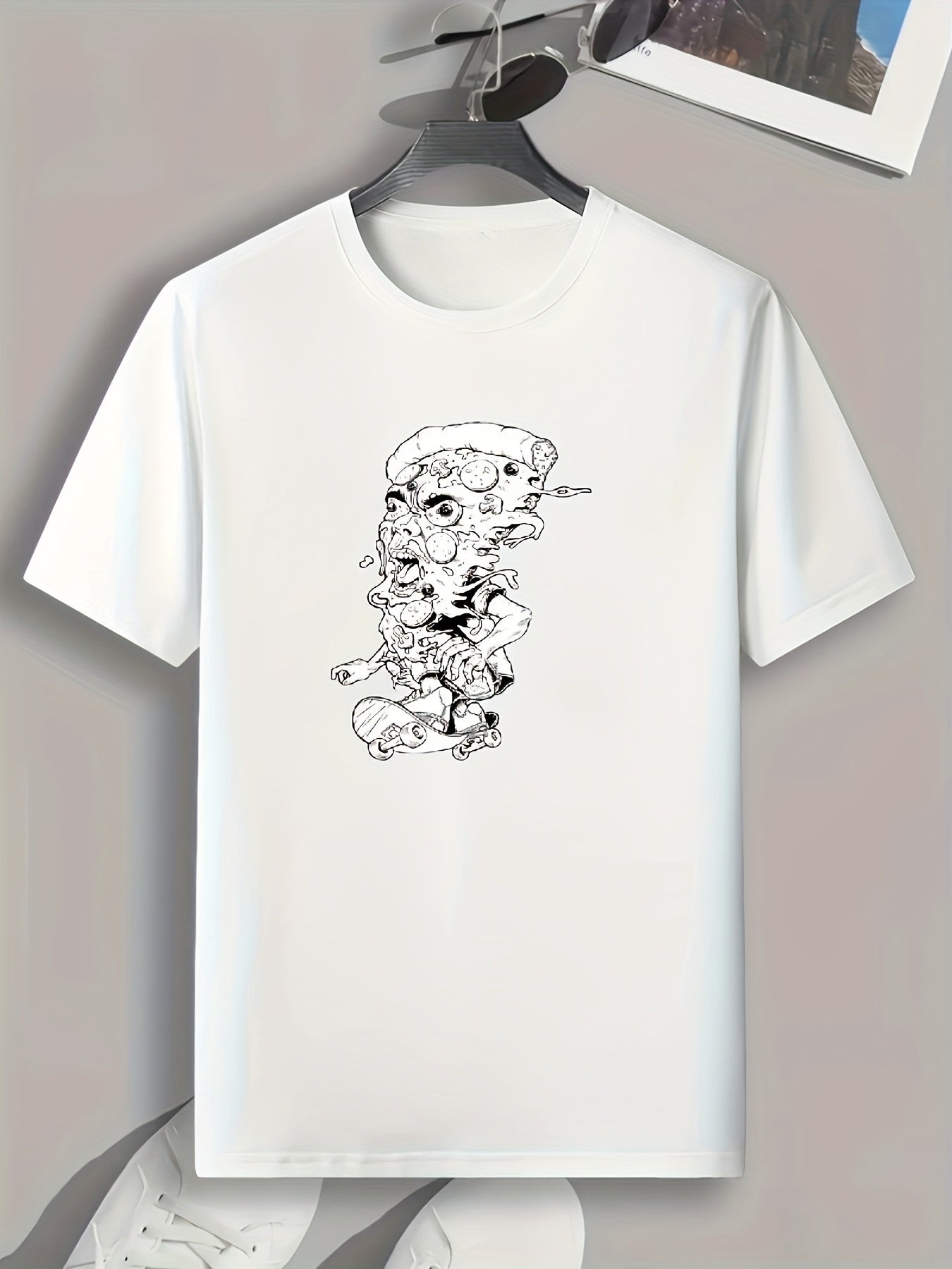 Skateboarding Print Men's Graphic T-shirt for Summer