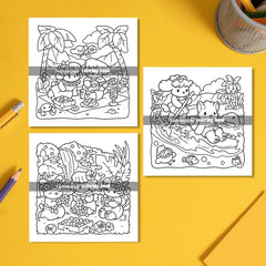 Tropical Beach Adult Coloring Book - 24 Pages of Summer Fun Scenes
