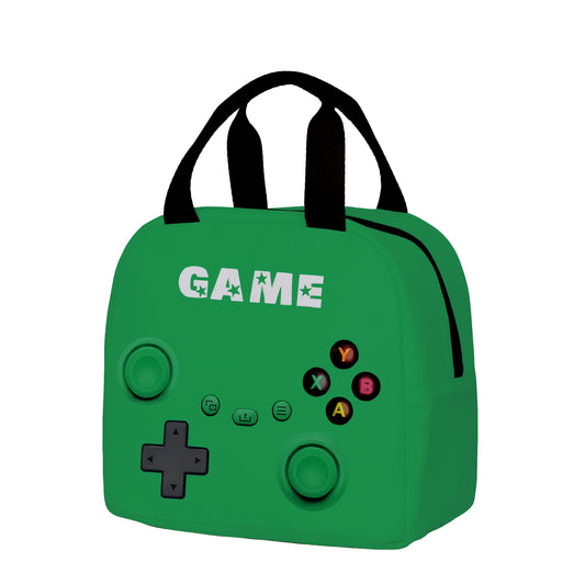 Game Print Insulated Lunch Bag Thermal Cooler Tote Work School Durable Polyester