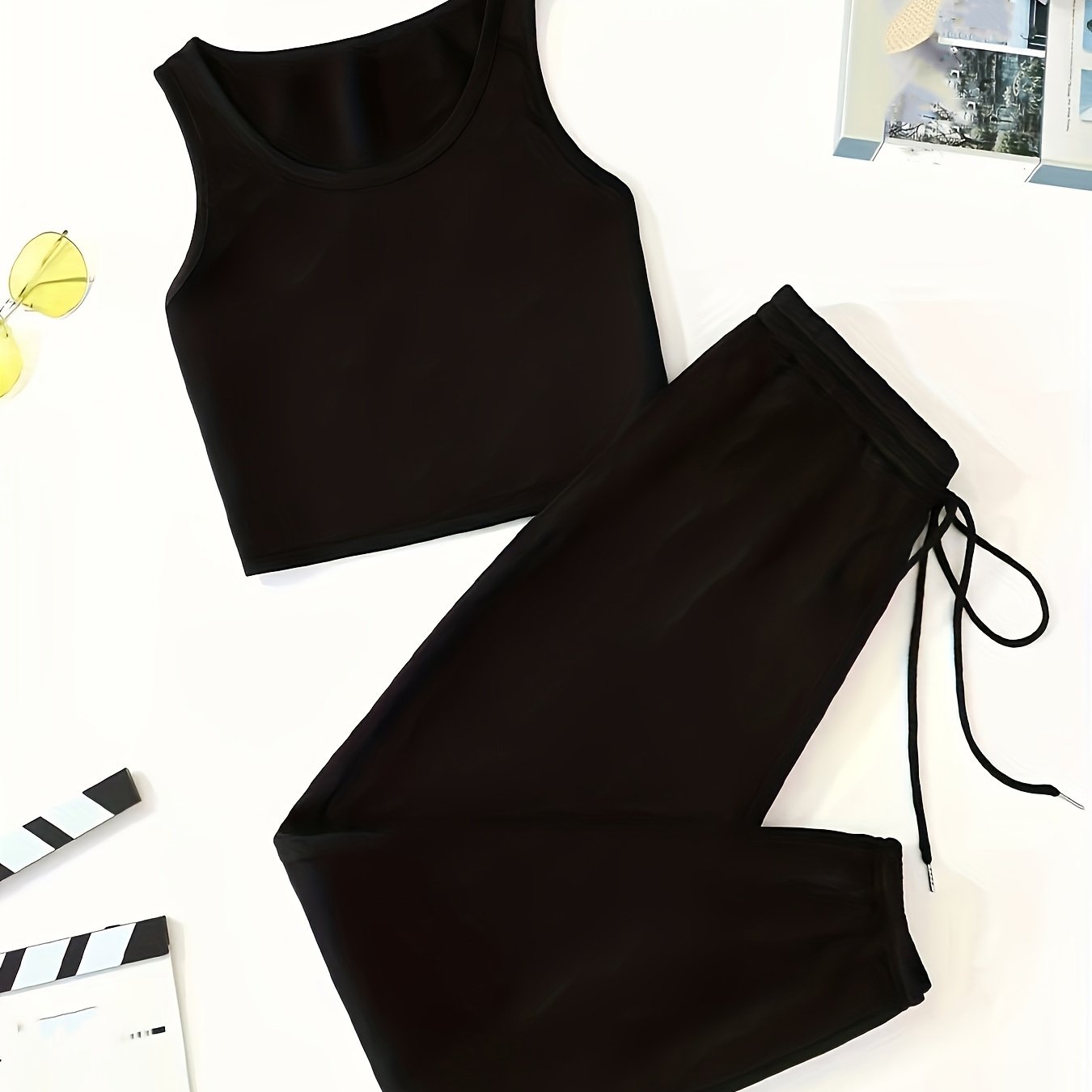 Tank Top & Drawstring Pants 2 Pc Set