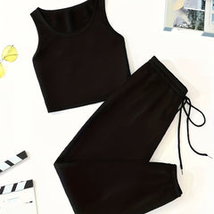Tank Top & Drawstring Pants 2 Pc Set