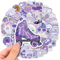 100pcs Purple VSCO Waterproof Stickers for Water Bottles Laptop Phone