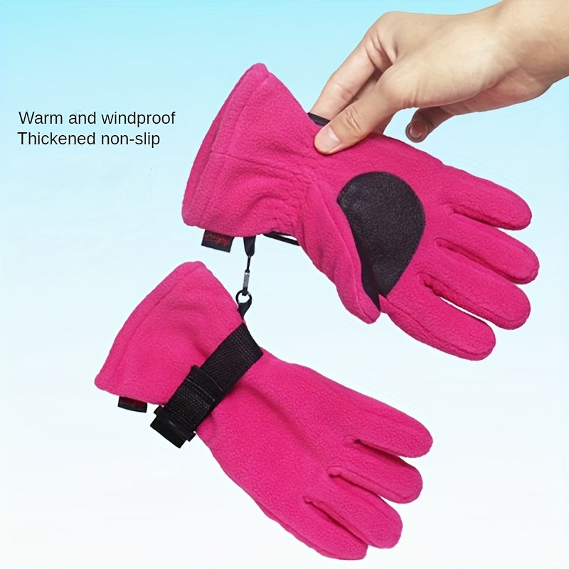 Outdoor Riding Warm Ski Gloves Windproof Cold Thickened Sports Gloves