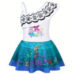 Toddler Girls Flowers One Piece Swimsuit Costumes
