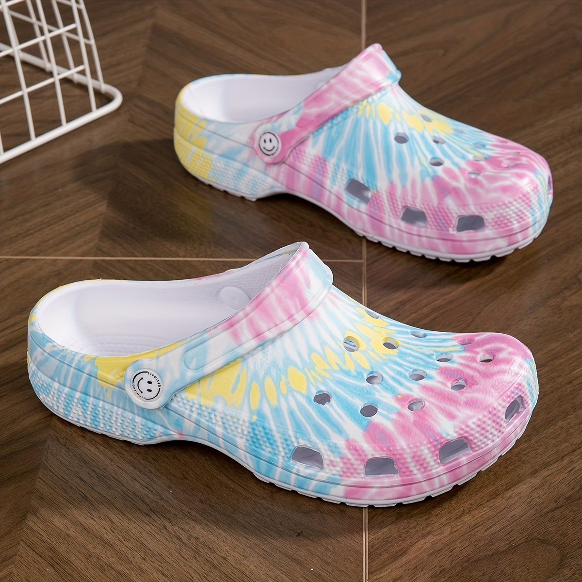 Women's Tie Dye Chunky Clogs Platform Shoes