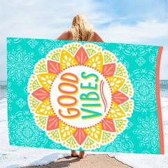 Microfiber Oversized Beach Towel Quick Drying Soft Absorbent Thickened Beach Tow