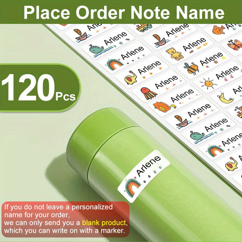 Personalized Waterproof Name Sticker School Label Preschool Tag