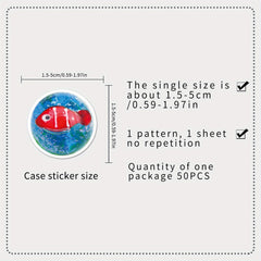 50pcs Goldfish Ins Wind Fun Cartoon Stickers Self Adhesive Vinyl Decals