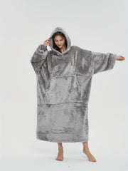 Cozy Hooded Night Robe with Pockets