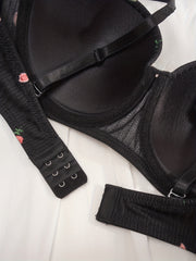 Floral Print Push Up Bra & Panties Set