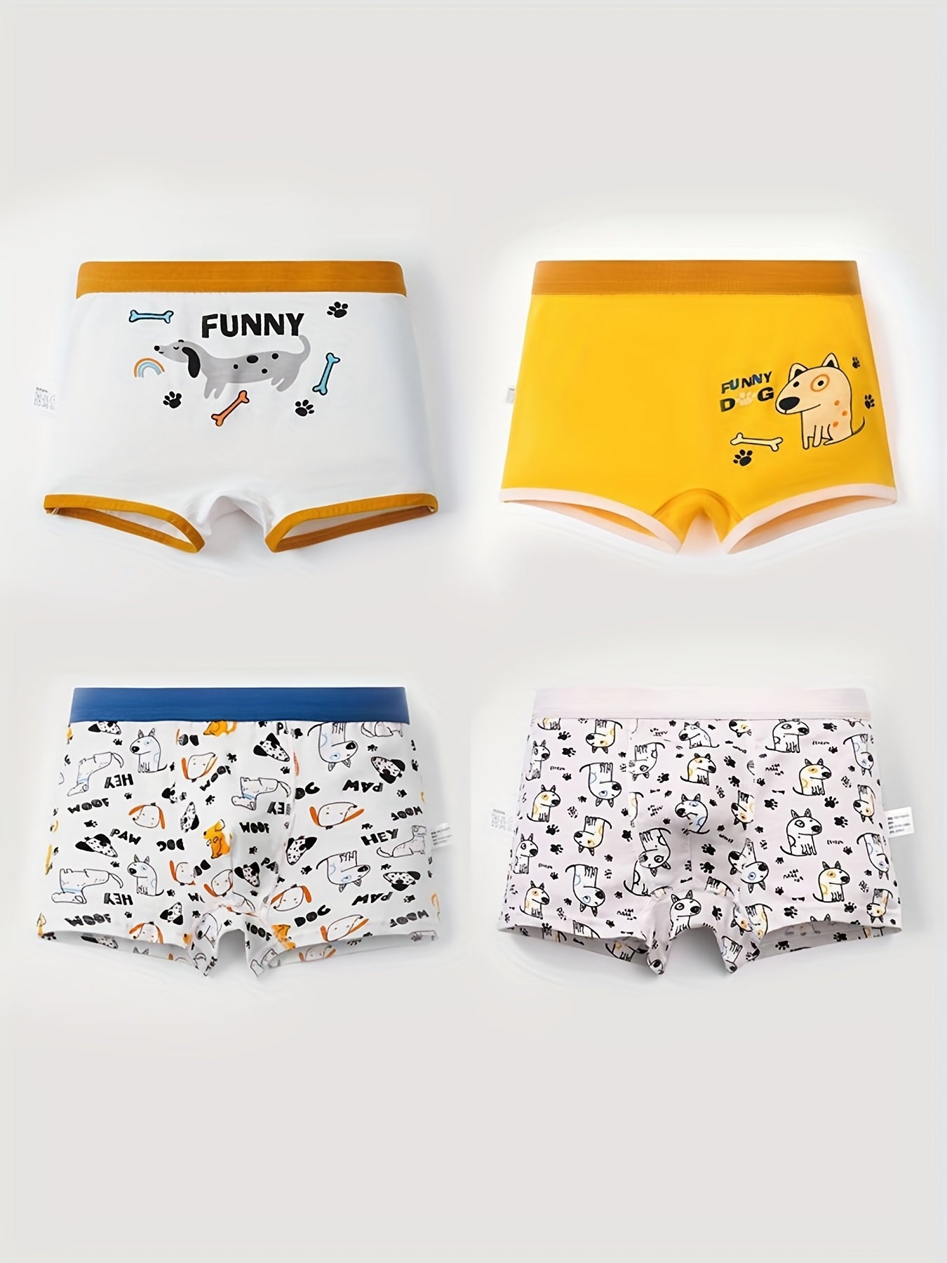 4pcs Boys Teen Cartoon Boxer Briefs Clothes