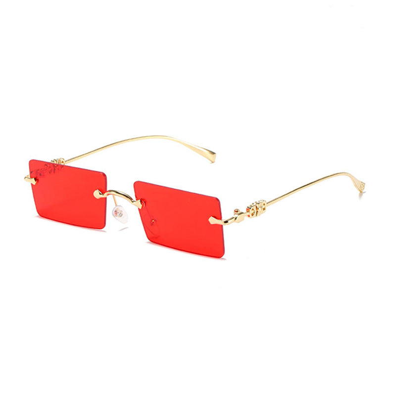 Men's Rectangle Rimless Sunglasses 5 Styles