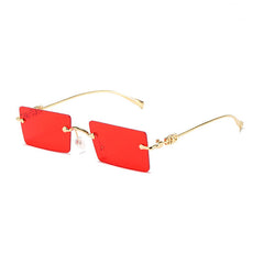 Men's Rectangle Rimless Sunglasses 5 Styles