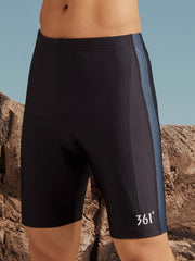 Solid Men's Boxer Sports Swimming Trunks Beach Shorts