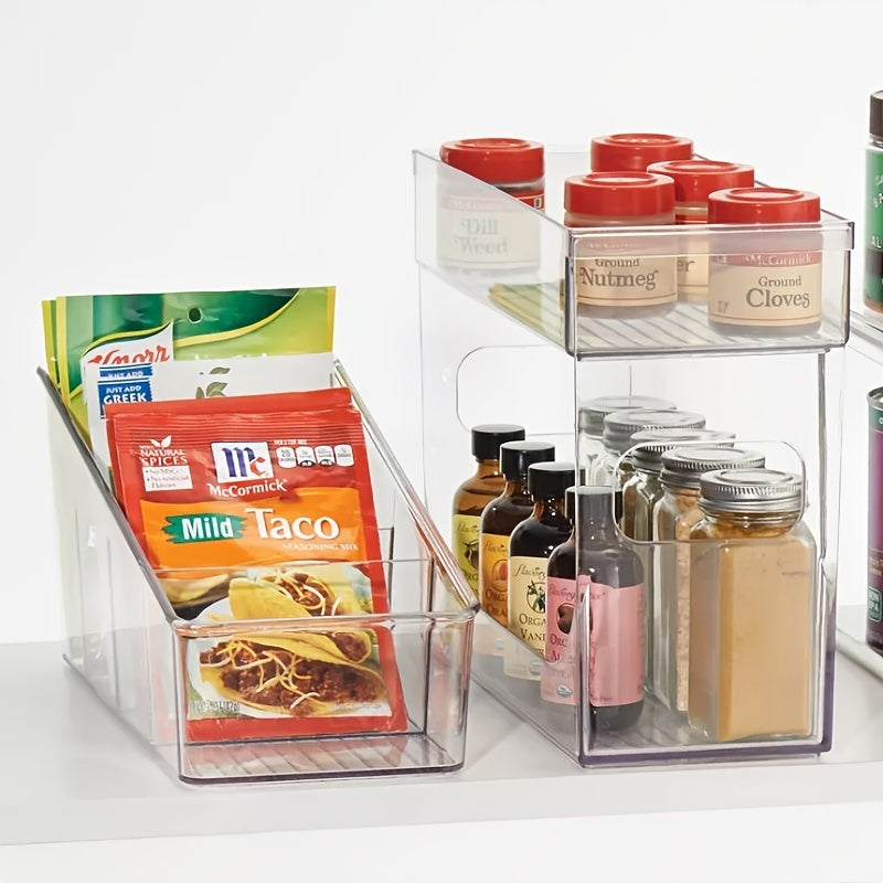 Plastic Kitchen Food Packet Pouch Organizer Caddy Transparent