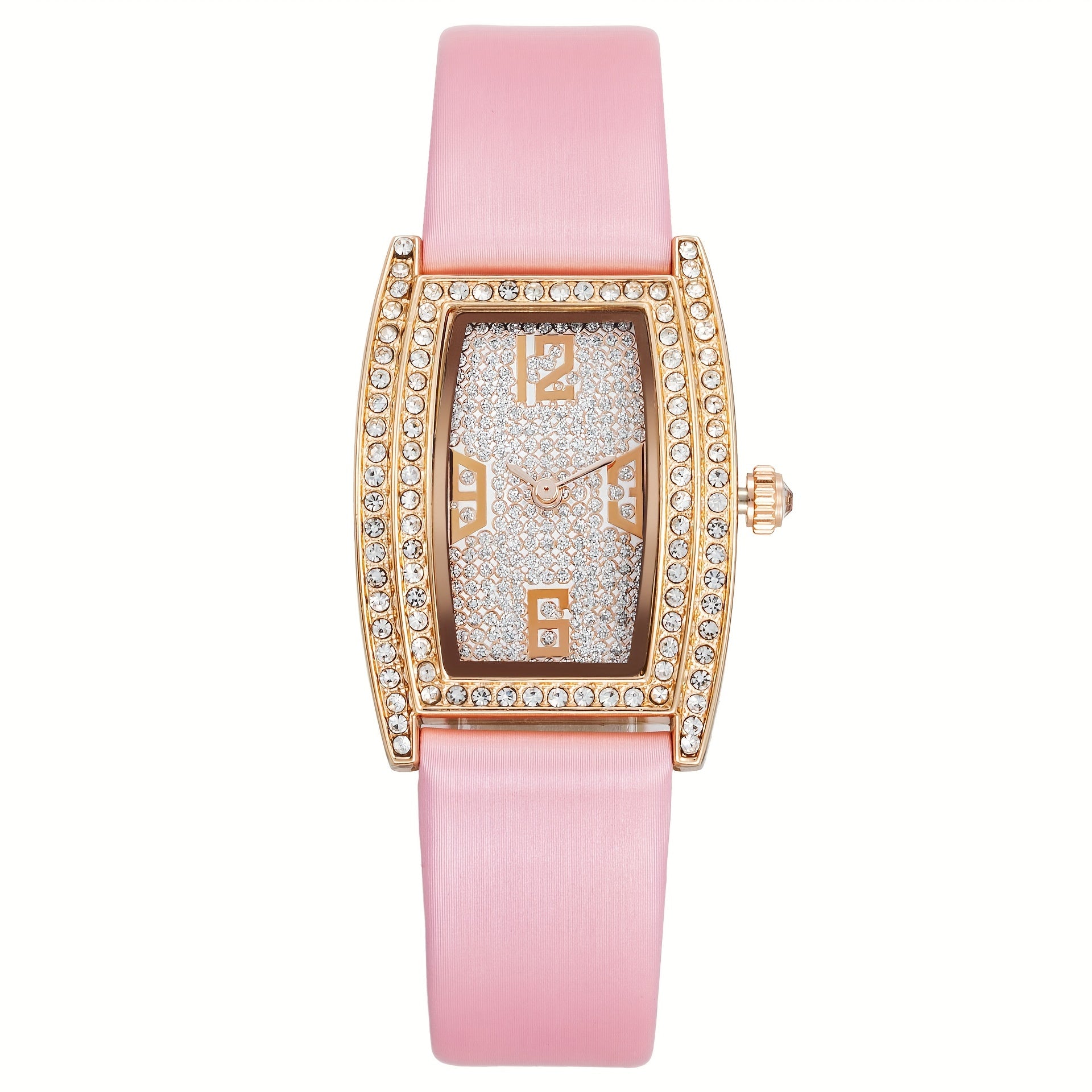 Pink Zinc Alloy Quartz Watch