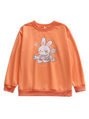 Toddler Girls Easter Rabbit Print Pullover Sweatshirt Kids Spring Clothes