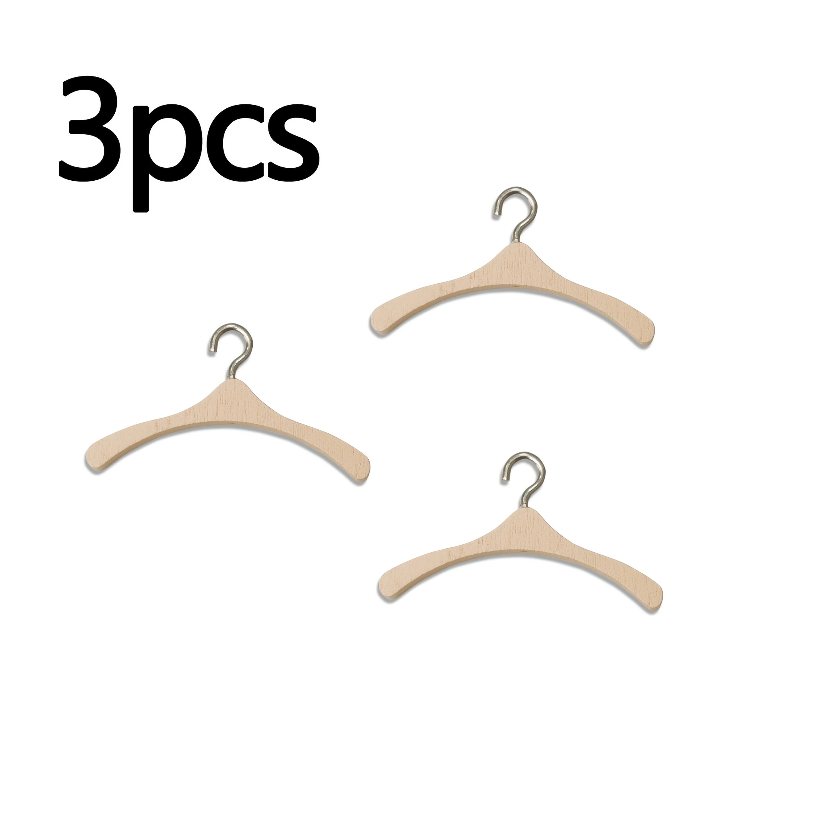Mini Pocket Furniture Models Wooden Hangers Doll House Accessories
