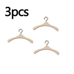 Mini Pocket Furniture Models Wooden Hangers Doll House Accessories