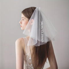 Layer Mesh Head Veil With Comb Back Veil Bridal Wedding Hair Accessories