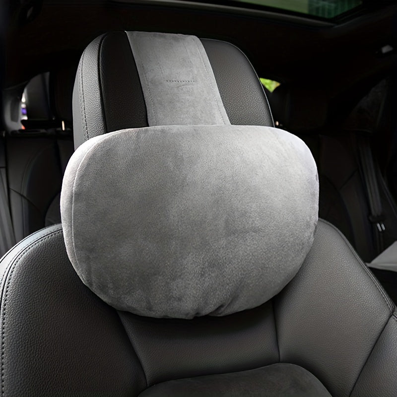 Suede Car Headrest Pillow Soft Car Neck Pillow