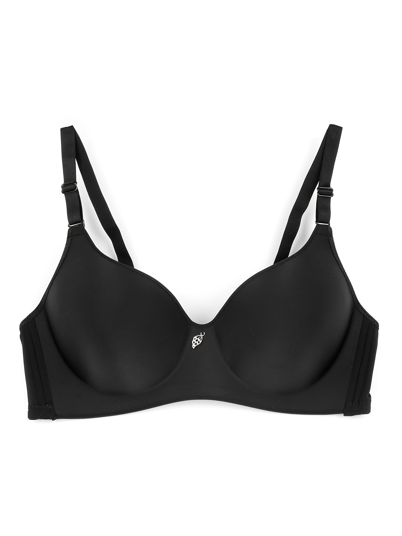 Plus Size Rhinestone Full Cover Wireless Bra w/ Straps