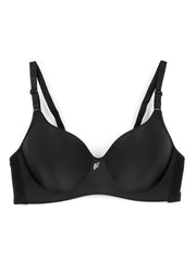 Plus Size Rhinestone Full Cover Wireless Bra w/ Straps