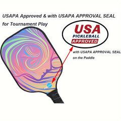 Pickleball Racket Set w/ 4 Balls, Carry Bag, Fiberglass, Indoor/Outdoor
