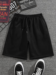 Men's Casual Fleece Drawstrings Shorts for Outdoor Sports