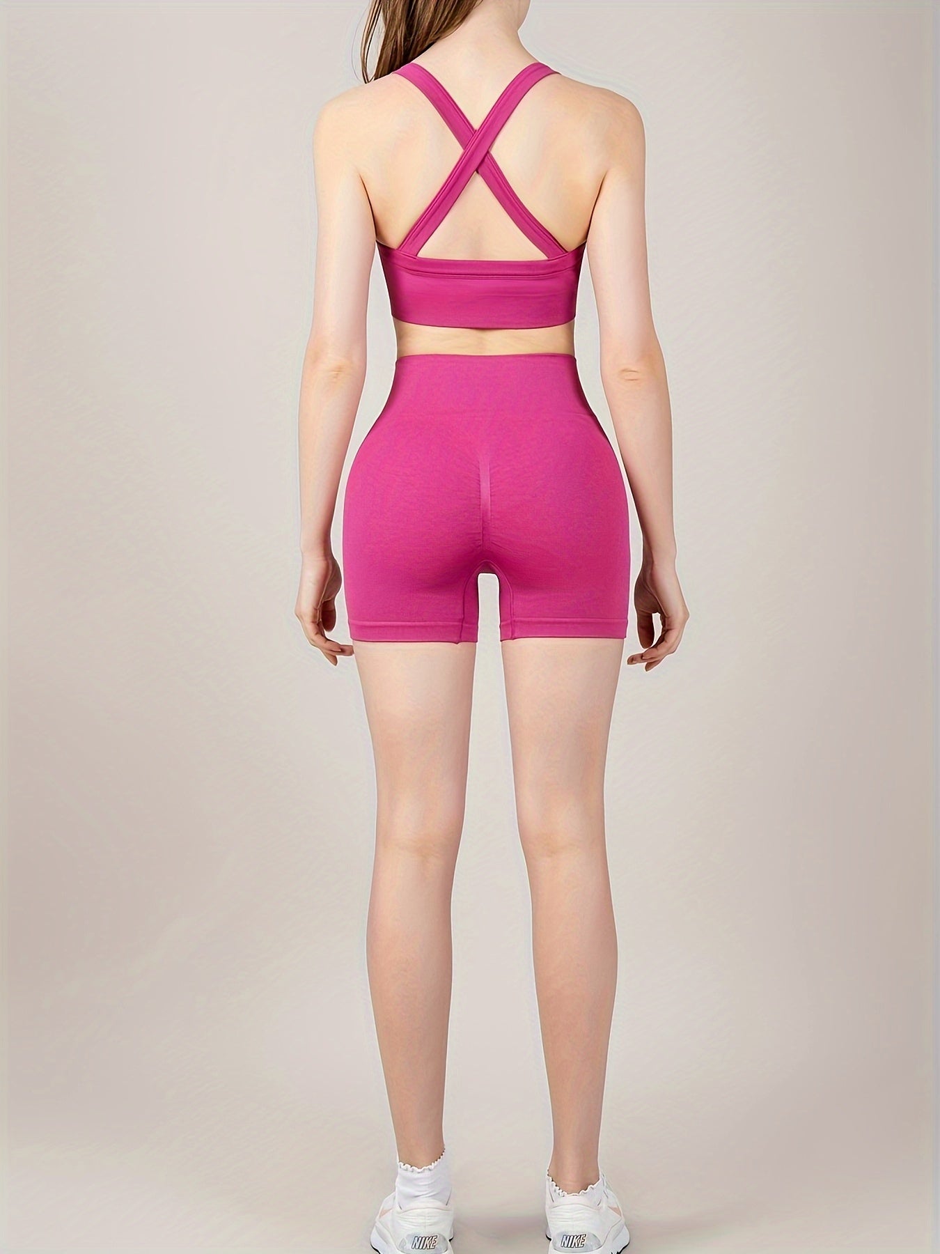 Yoga Sports Bra Shorts Set for Women