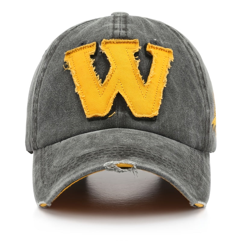 Men's Vintage Cotton Letter Embroidery Pattern Baseball Cap