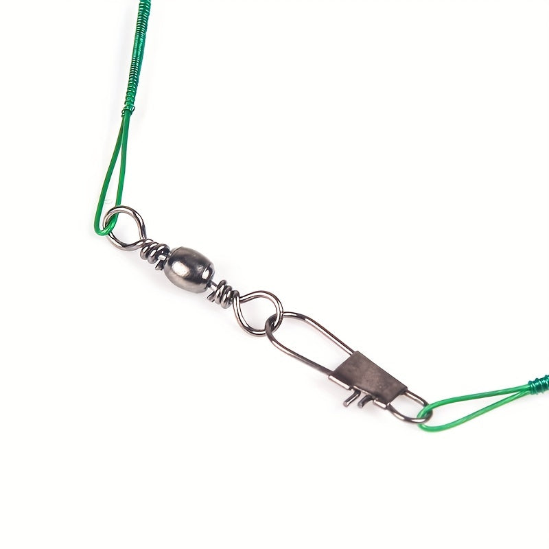 Durable Fishing Steel Wire with Swivel Ring Anti Bite Guide Line Fishing Tackle