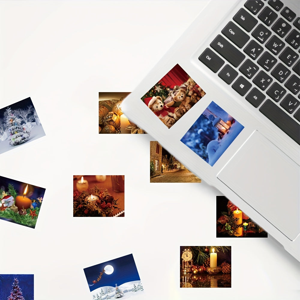 50pcs Merry Christmas Holiday Stickers for Water Bottle