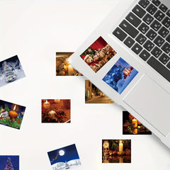 50pcs Merry Christmas Holiday Stickers for Water Bottle