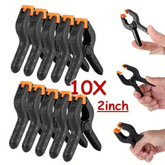 10pcs 2 Spring Clamps for Wood & Plastic Securing