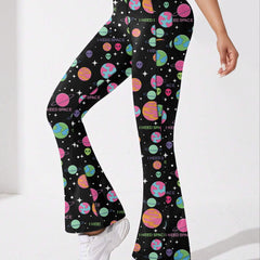Planet & Alien Pattern Yoga Pants High Waist Fitness Sports Pants
