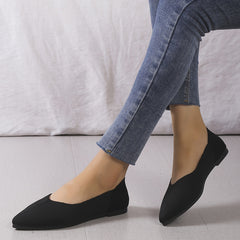 Women's Pointed Toe Ballet Flats Soft Sole Slip On Shoes