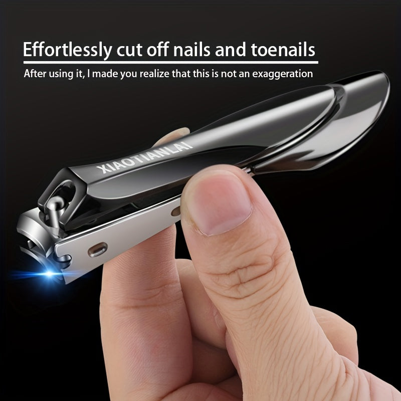Stainless Steel Nail Clippers Anti Splash Fingernail Scissors