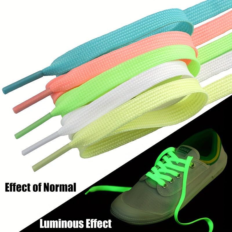 Reflective & Glow in the Dark Shoelaces Set - Enhanced Visibility & Safety