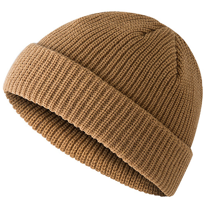 Women's Slouchy Knit Beanie Cap Warm Winter Acrylic Roll up Edge Skull