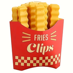 12pcs Fries Shaped Magnetic Snack Clips Box