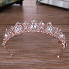 Crystal Rhinestone Crown Tiara Headband Princess Jewelry