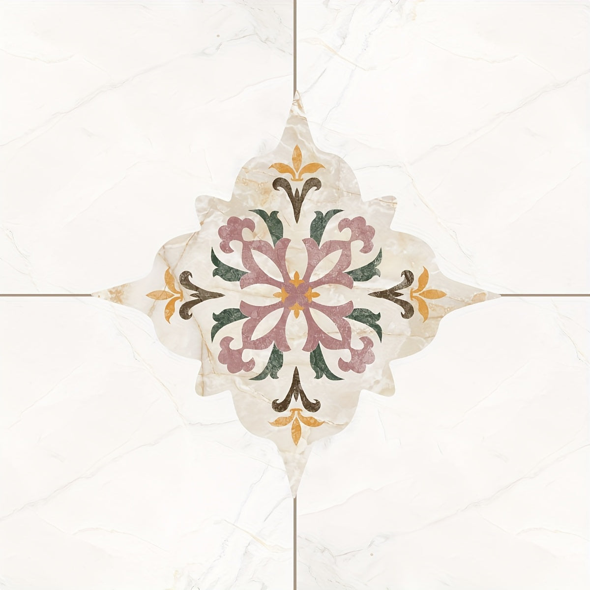 21 Moroccan Tile Line Stickers Waterproof Floor Decoration