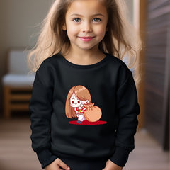 Christmas Anime Girl & Gift Print Sweatshirt