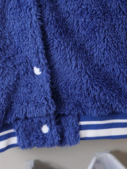 Boys Fleece Jacket for Winter, Outdoor Casual Button Up Top