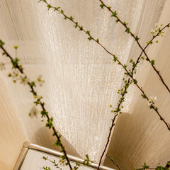 Solid French Sheer Curtain Rod Pocket Curtain for Home Decor
